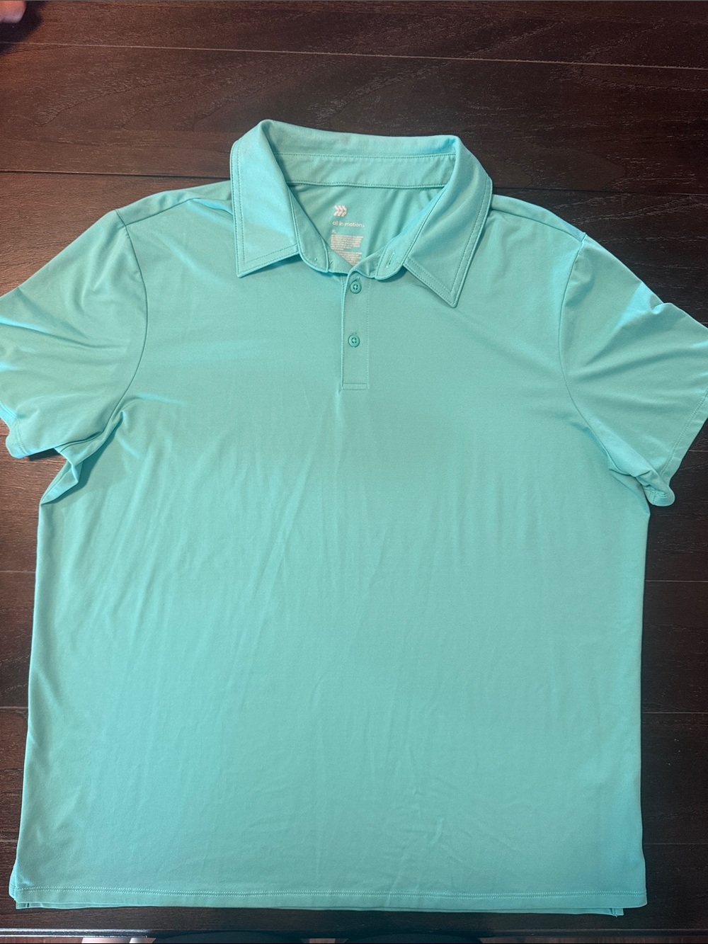 all in motion Men’s Aqua Blue Performance Polo